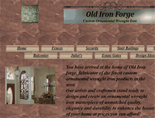 Tablet Screenshot of oldironforge.com